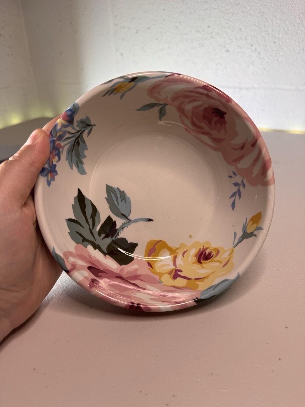 ralph lauren kirsty floral cereal bowl 6.5” portugal vintage 1997